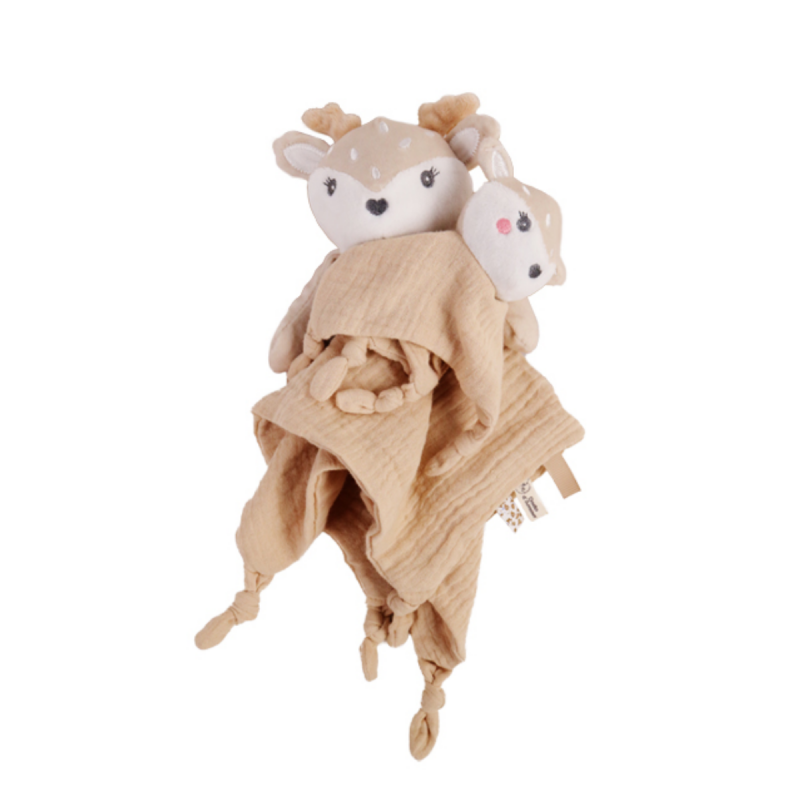  - amour plat biche maman et bébé beige 25 cm 